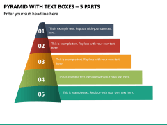 Pyramid With Text Boxes – 5 Parts PPT Slide 2