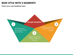 Boat Style with 3 Segments PPT slide 2