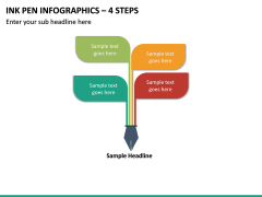Ink Pen Infographics – 4 Steps PPT slide 2