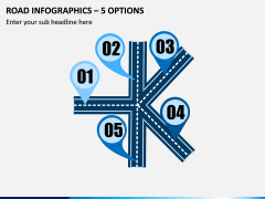 Road Infographics – 5 Options PPT Slide 1