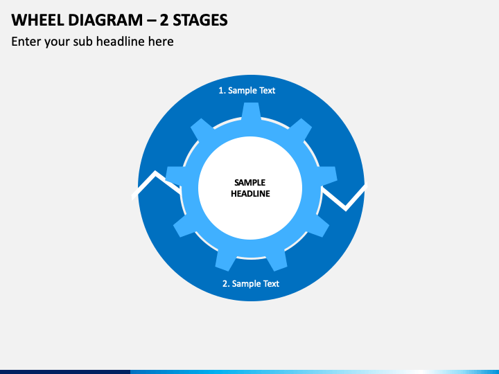 Wheel Diagram – 2 Stages PPT Slide 1