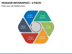Hexagon Infographics – 6 Pieces PPT Slide 2