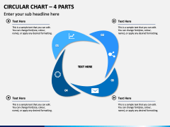 Circular Chart – 4 Parts PPT Slide 1