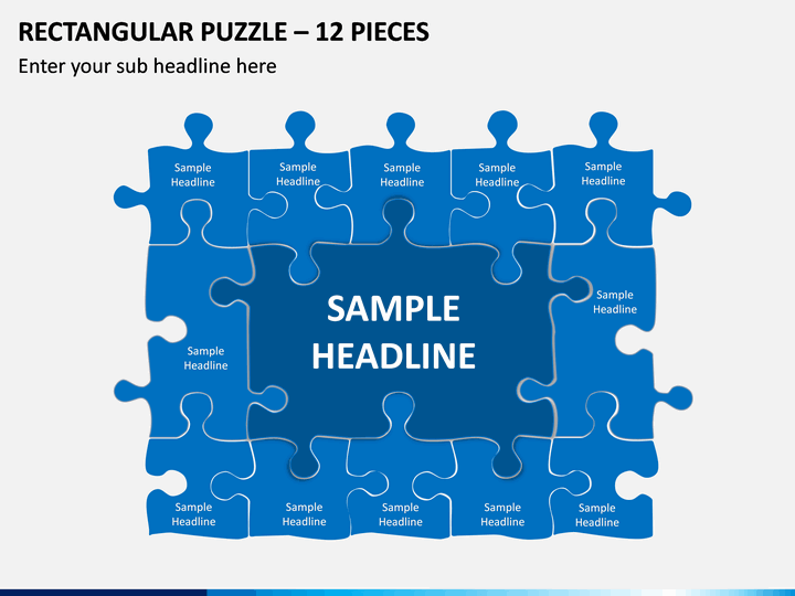 Rectangular Puzzle – 12 Pieces PPT Slide 1