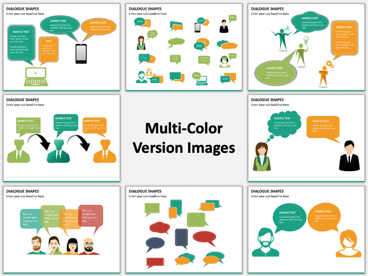 Dialogue Shapes Powerpoint Sketchbubble