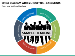 Circle Diagram With Silhouettes – 6 Segments PPT Slide 2