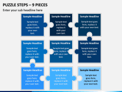Puzzle Steps – 9 Pieces PPT slide 1
