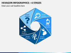 Hexagon Infographics – 6 Stages PPT Slide 1