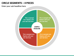 Circle Segments – 4 Pieces PPT Slide 2