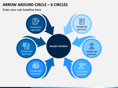 Arrow Around Circle – 6 Circles PPT slide 1
