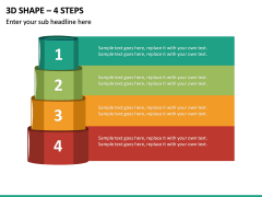 3d Shape – 4 Steps PPT slide 2