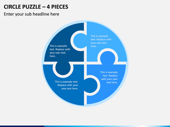 Circle Puzzle – 4 Pieces PPT Slide 1