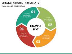 Circular Arrows – 4 Segments PPT Slide 2