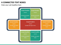 6 Connected Text Boxes PPT slide 2