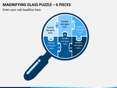 Magnifying Glass Puzzle – 6 Pieces PPT Slide 1