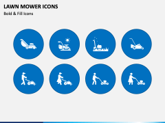 Lawn Mower Icons PPT Slide 2