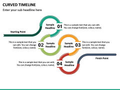 Curved Timeline Free PPT Slide 2