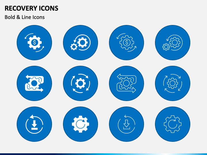 Recovery Icons for PowerPoint and Google Slides