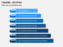 7 Blocks - List Style PPT Slide 2