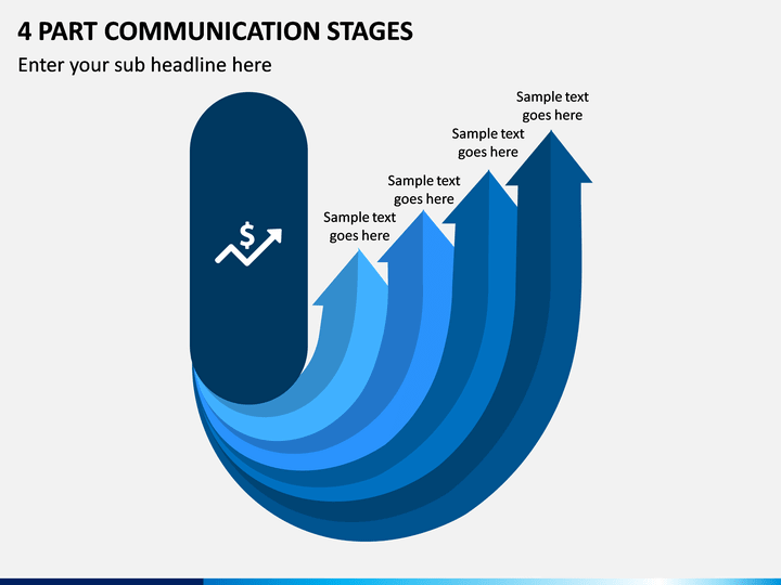4 Part Communication Stages PPT Slide 1