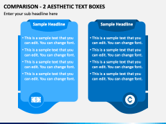 Comparison - 2 Aesthetic Text Boxes PPT Slide 2