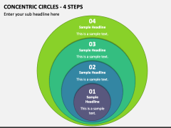 Concentric Circles - 4 Steps PPT Slide 1