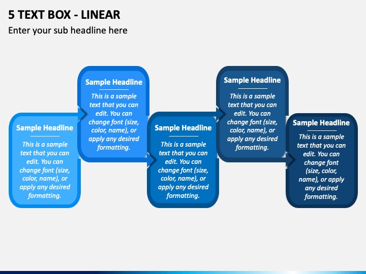 5 Text Box - Linear PPT Slide 1