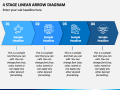 4 Stage Linear Arrow Diagram PPT Slide 2