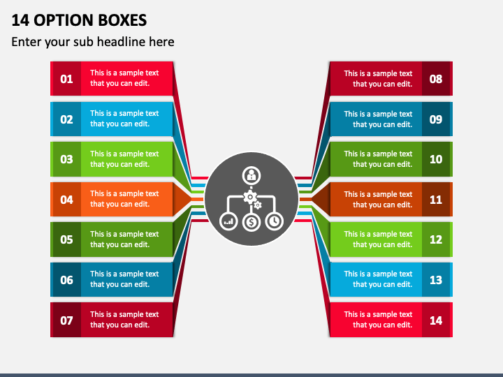 14 Option Boxes PPT Slide 1