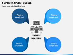 4 Options Speech Bubble PPT Slide 2