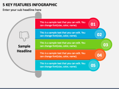 5 Key Features Infographic PPT Slide 1