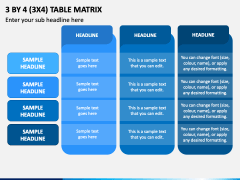 3 By 4 Table Matrix Slide 1