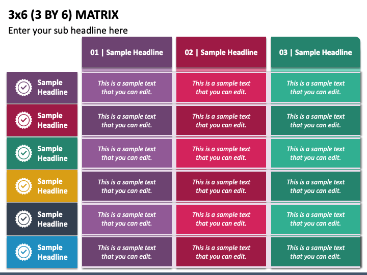 3 by 6 Matrix PPT Slide 1