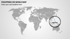 Philippines on World Map PPT Slide 2