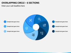 Overlapping Circle – 6 Sections PPT Slide 1