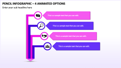Pencil Infographic - 4 Animated Options PPT Slide 1