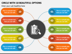 Circle with 10 Beautiful Options PPT Slide 1