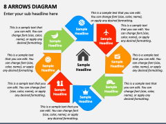 8 Arrows Diagram PPT Slide 2