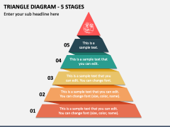 Triangle Diagram - 5 Stages PPT Slide 1