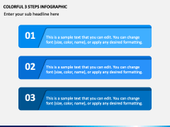 Colorful 3 Steps Infographic PPT Slide 2