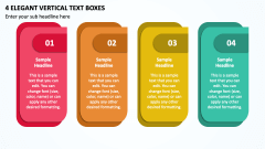4 Elegant Vertical Text Boxes PPT Slide 1