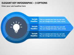 Elegant Key Infographic - 3 Options PPT Slide 1