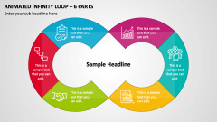 Animated Infinity Loop - 6 Parts PPT Slide 1