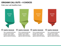Origami Call Outs – 4 Choices PPT Slide 2