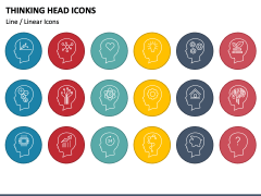 Thinking Head Icons PPT Slide 4