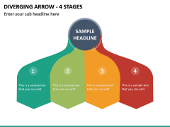 Diverging Arrow - 4 Stages PPT Slide 2