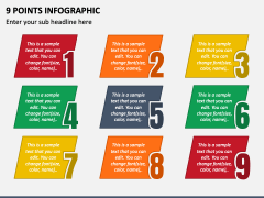 9 Points Infographic PPT Slide 1