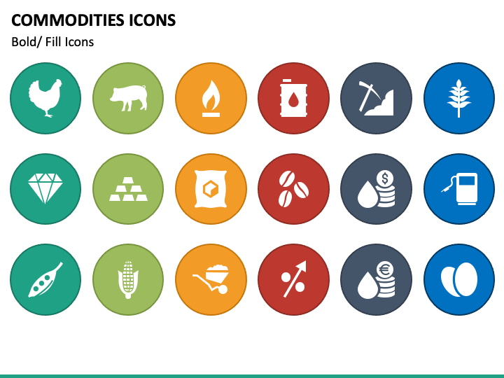 Commodities Icons PPT Slide 1