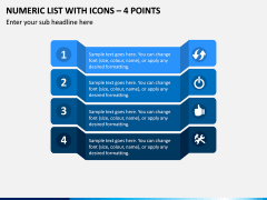 Numeric List With Icons - 4 Points PPT Slide 1