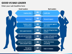 Good Vs Bad Leader PowerPoint Template - PPT Slides